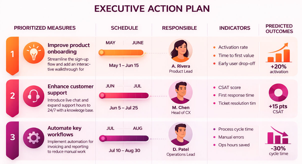 Action Plans, Quantified Before You Act